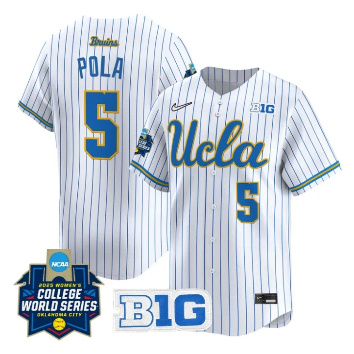 Savannah Pola Jersey #5 UCLA Bruins Softball 2025 World Series Stitched Pinstripe by My Store