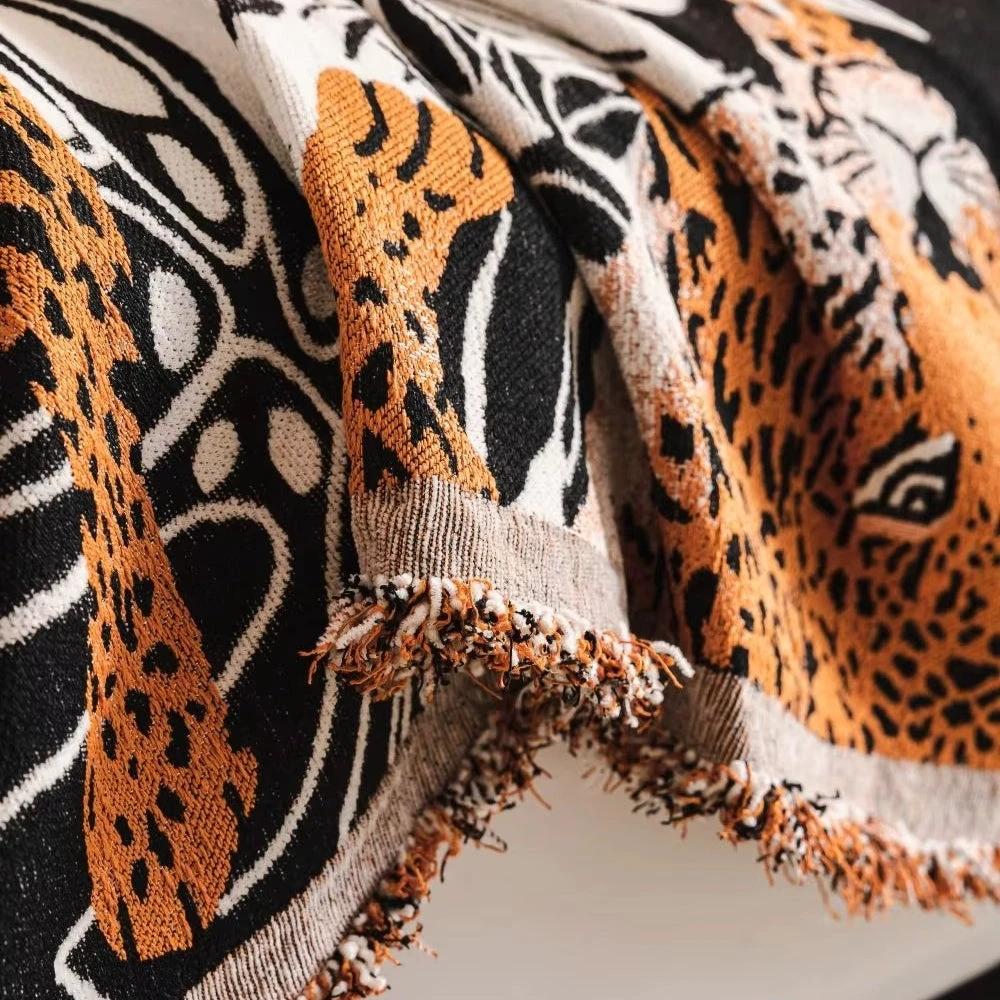 Savara Leopard Sofa Throw Blanket by Casa & Beyond