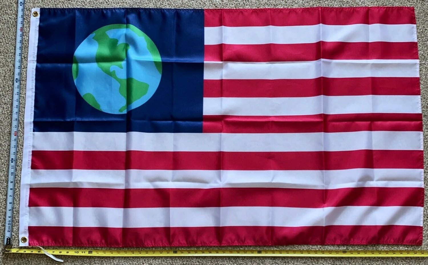 Save The Earth Flag Earth USA Flag Renewable Love Sign Poster 3x5' by flagsjustdoit