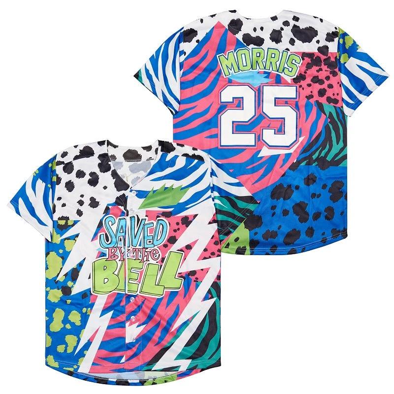 Saved By The Bell #25 Morris Movie Baseball Jersey by My Store