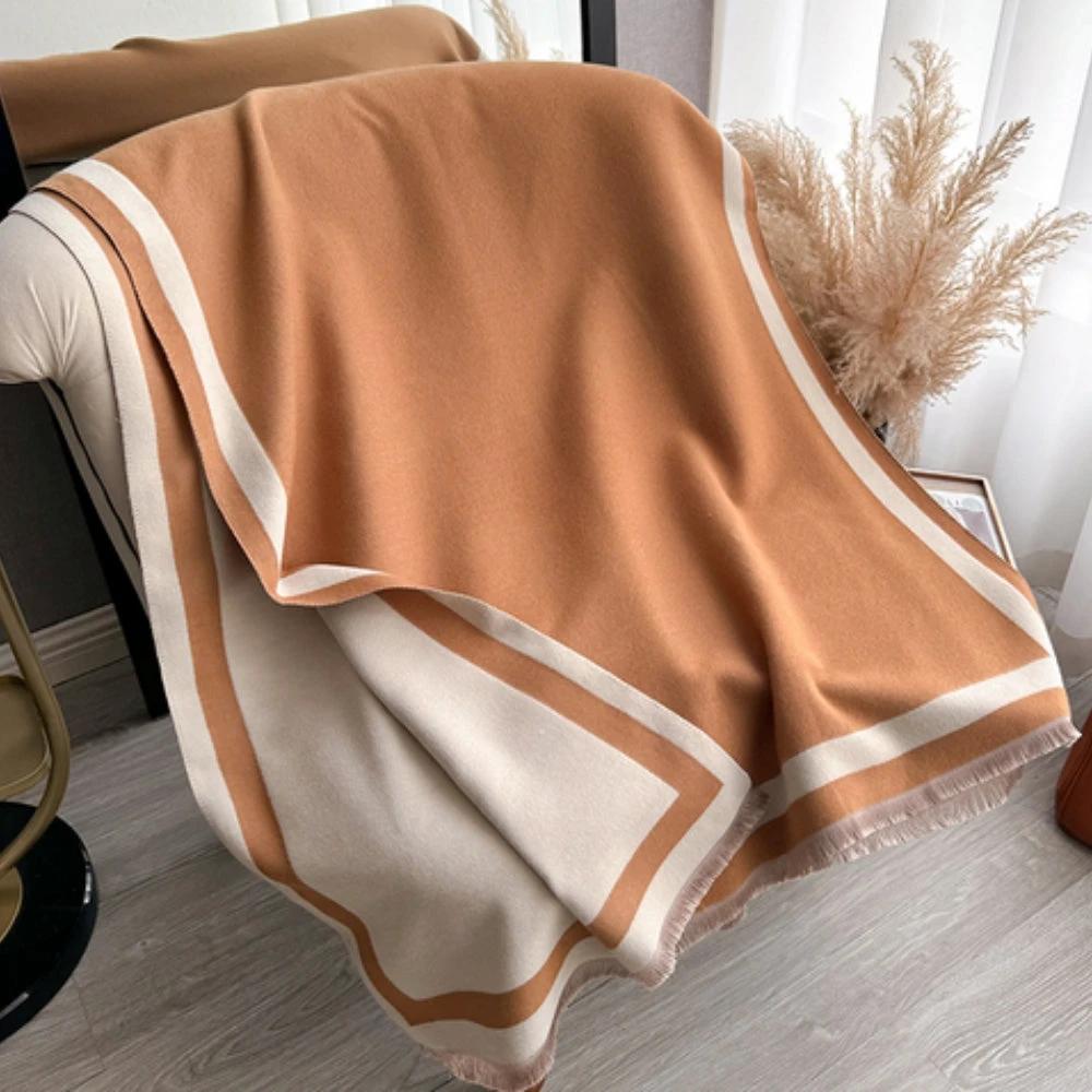 Savéra Striped Double-Sided Poncho Scarf by Casa & Beyond