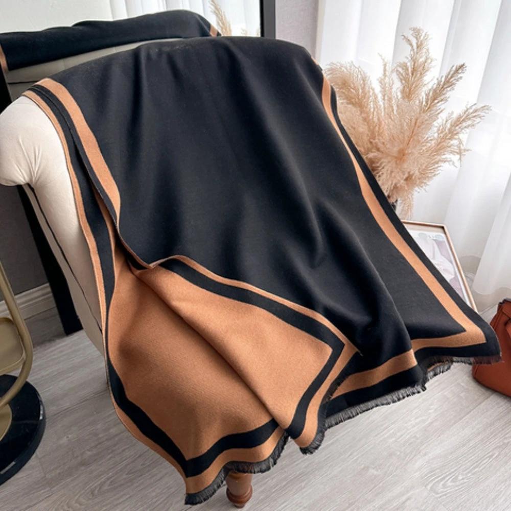 Savéra Striped Double-Sided Poncho Scarf by Casa & Beyond