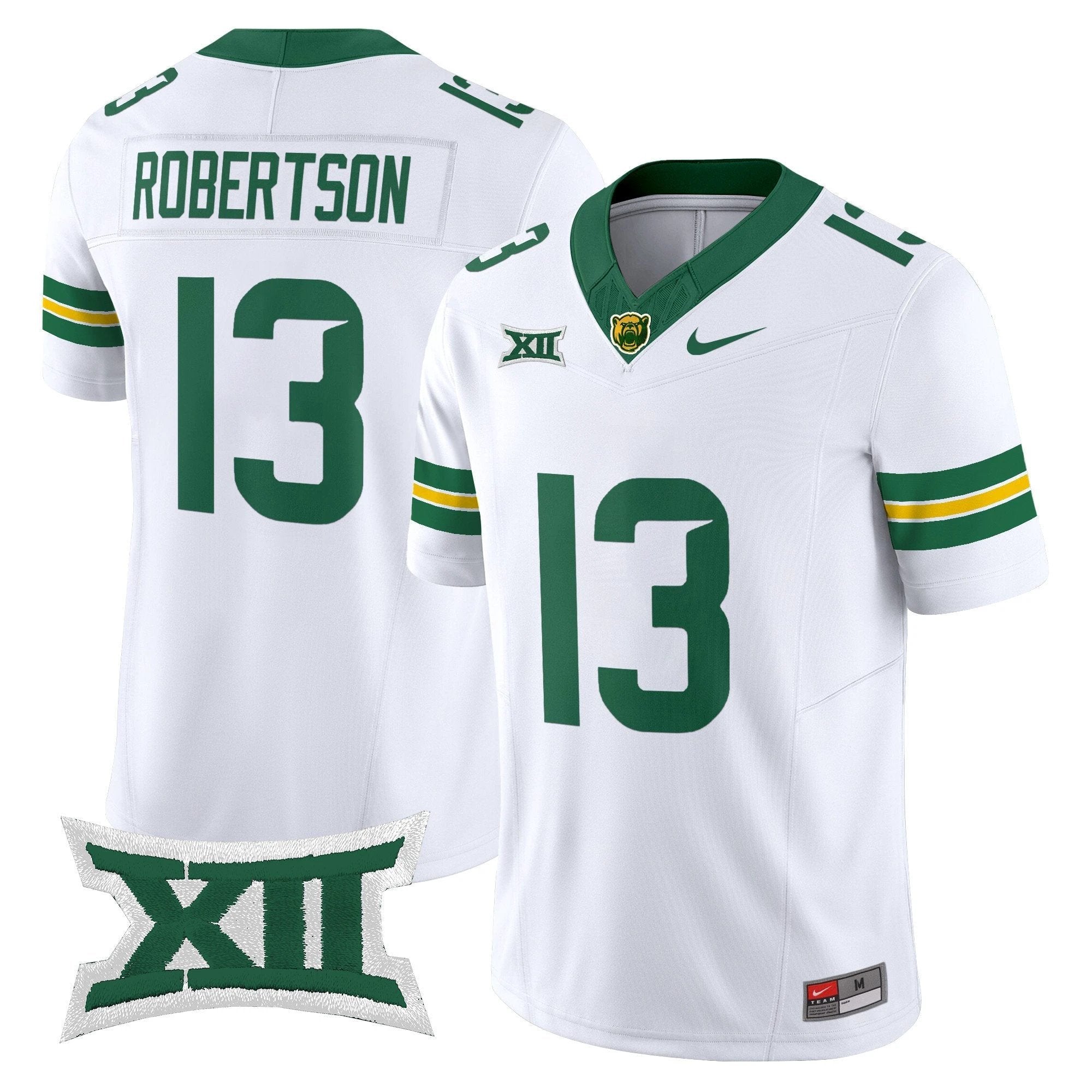 Sawyer Robertson Jersey #13 Baylor Bears 2025 Stitched White by NCAA Football Jersey