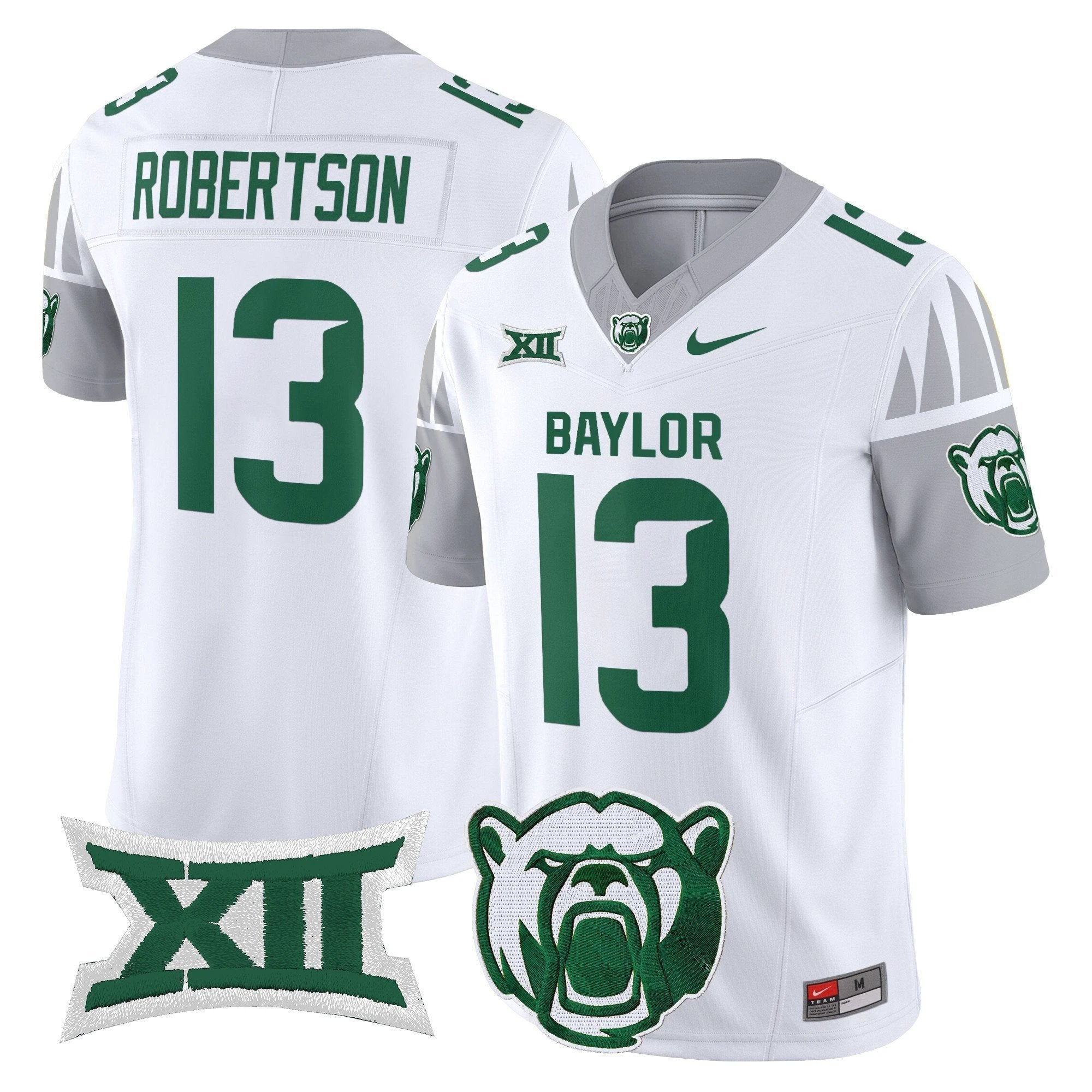 Sawyer Robertson Jersey #13 Baylor Bears 2025 V2 Vapor Stitched White by NCAA Football Jersey