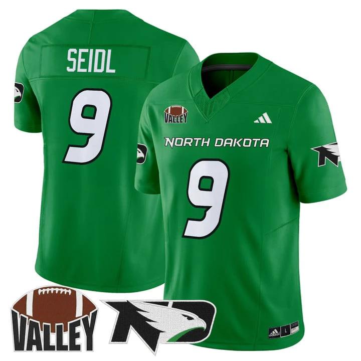 Sawyer Seidl Jersey #9 North Dakota Fighting Hawks 2025 Stitched by My Store NCAA Football Jerseys