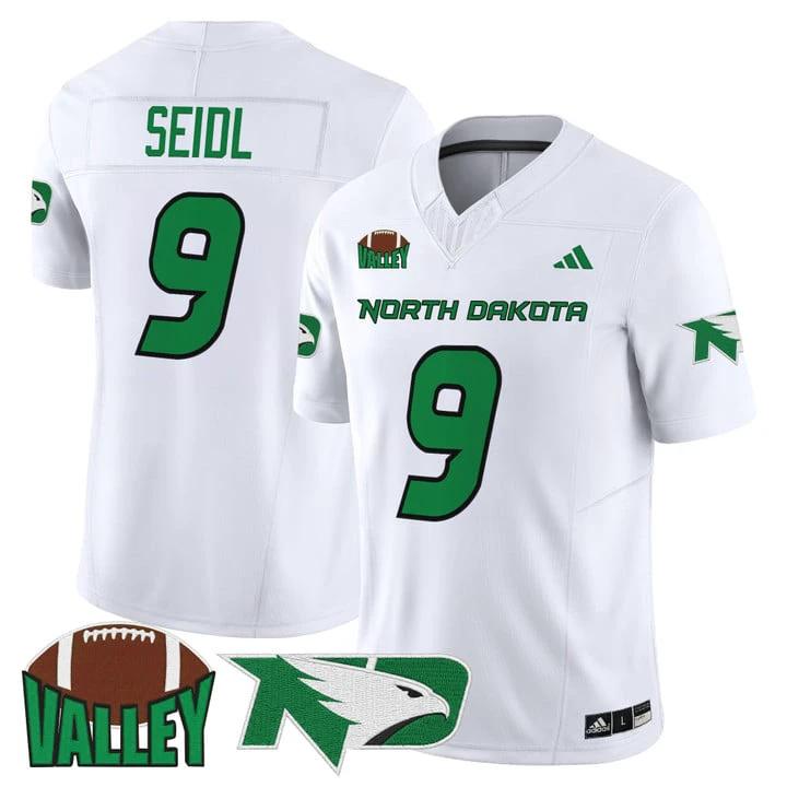 Sawyer Seidl Jersey #9 North Dakota Fighting Hawks 2025 Stitched by My Store NCAA Football Jerseys