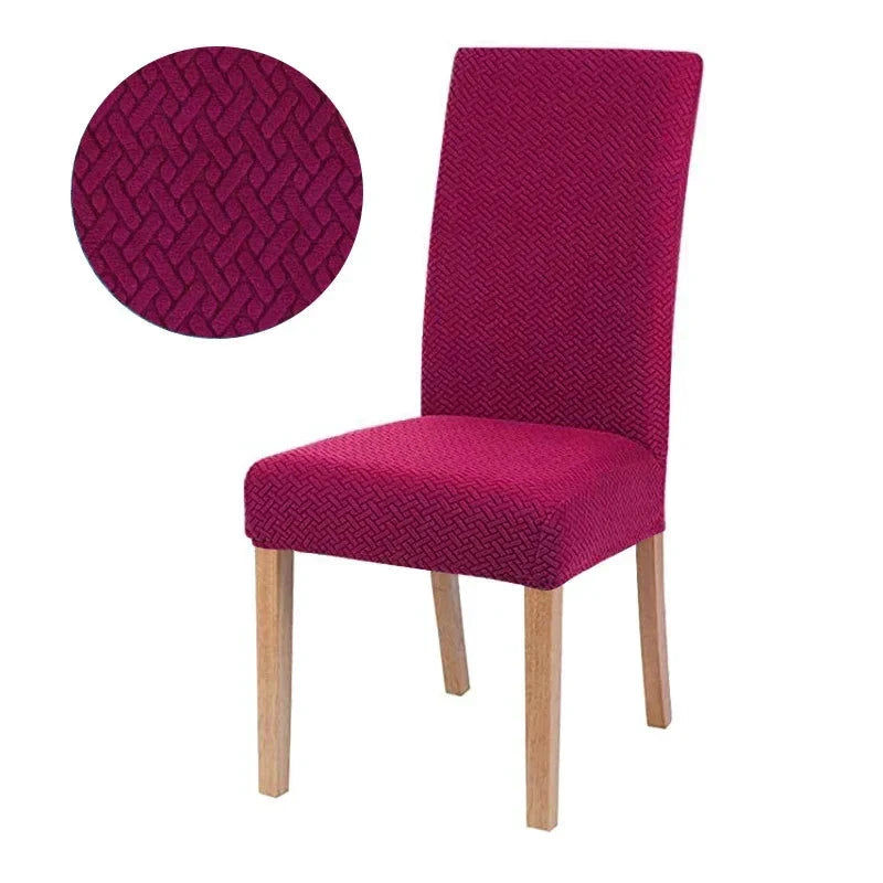 Chair Cover Velvona | Elastic & Thick Padded | Jacquard Stretch Cover | Washable & Wrinkle-Free by BowLift