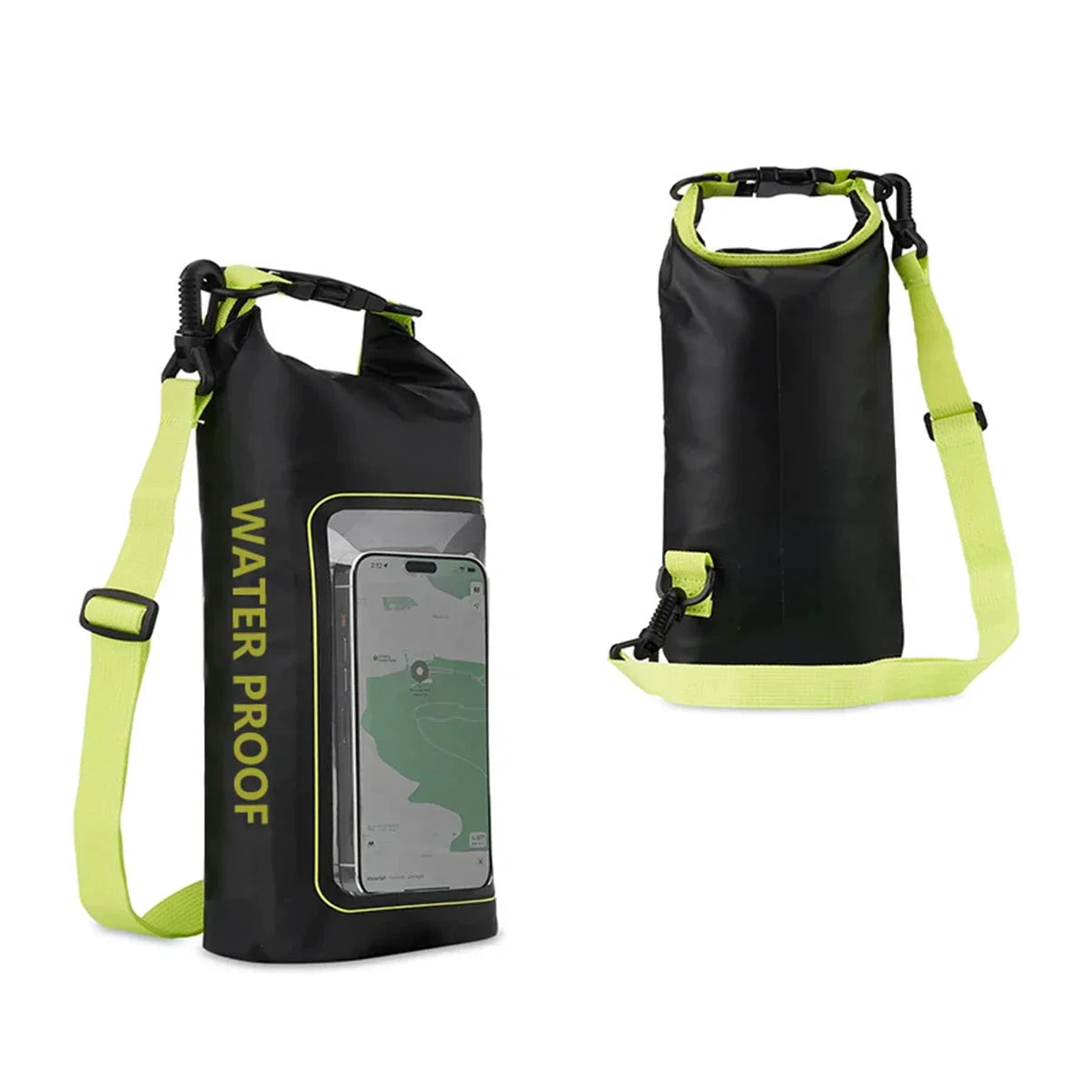 AquaVault Waterproof Dry Bag 2L | With Touchscreen Window | Outdoor Bag for Kayaking, Trekking & Water Sports by BowLift