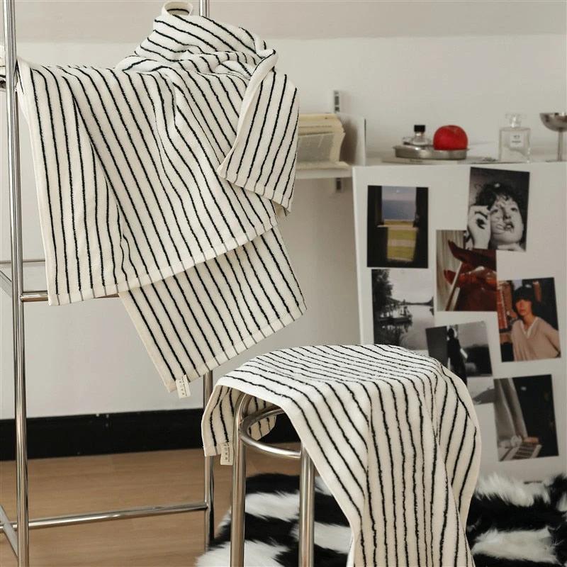 Stripe Cotton Towel by Bowlift