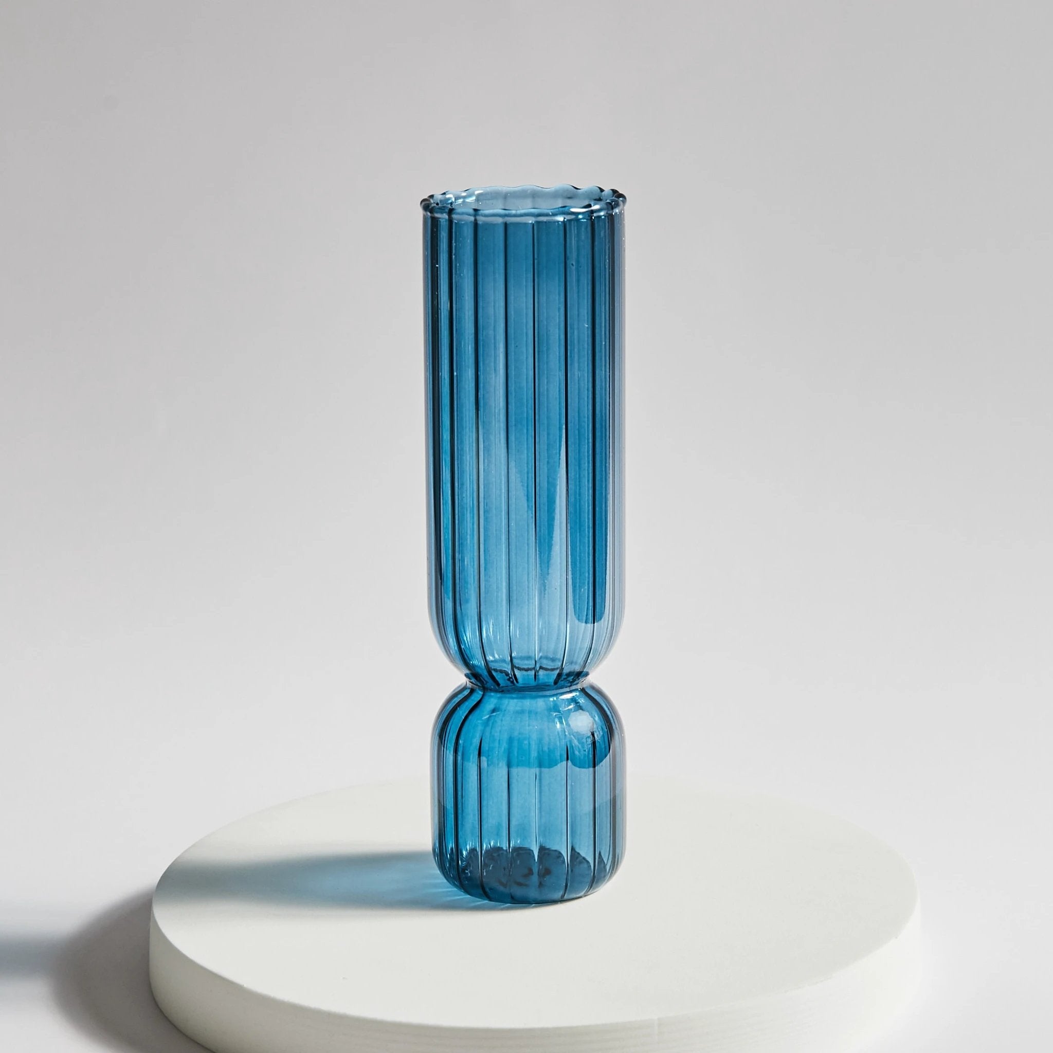 Scallop Cylinder Glass Vase by Bowlift