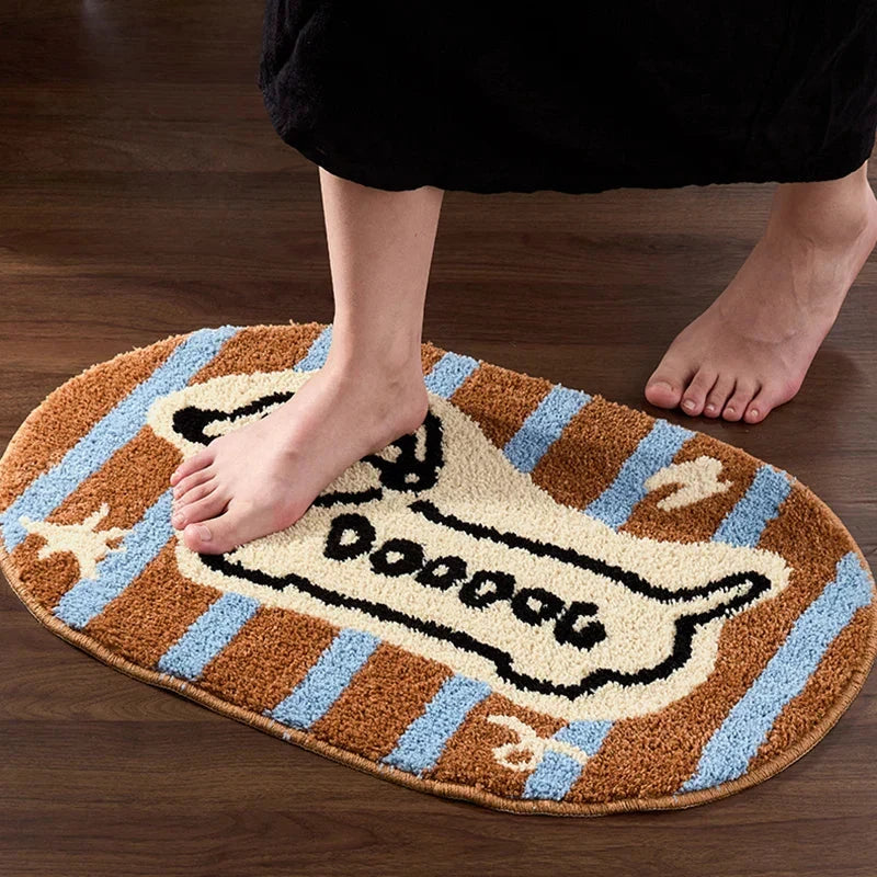 Tufted Dachshund Bathroom Mat by Bowlift