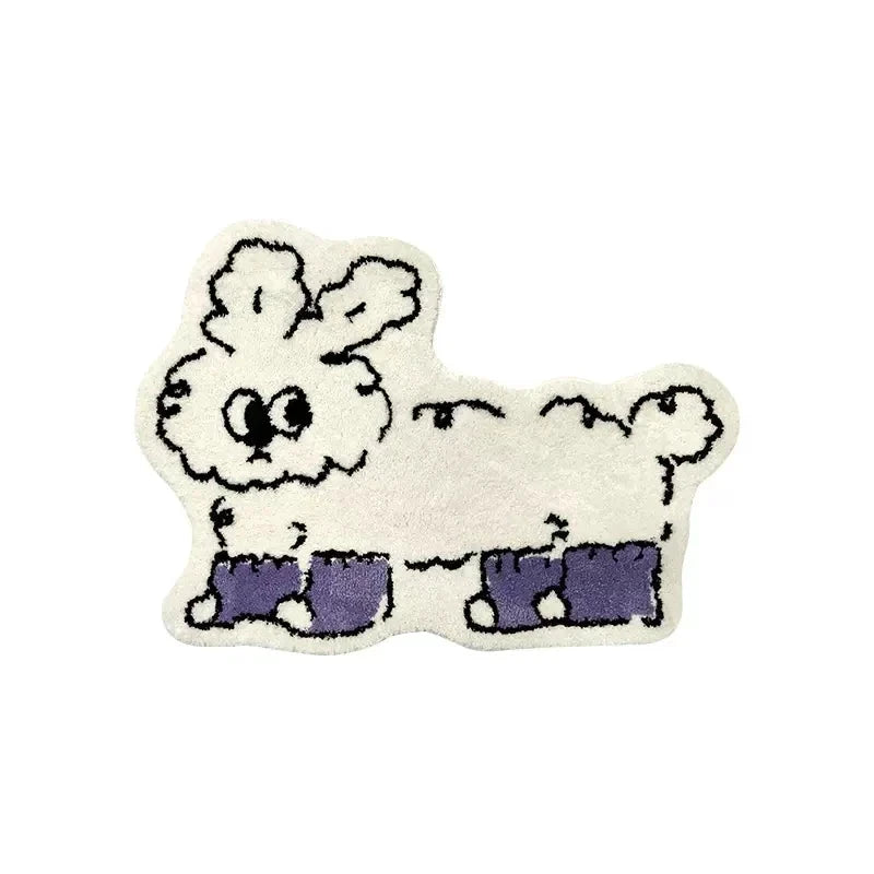 Angry Rabbit Rug by Bowlift