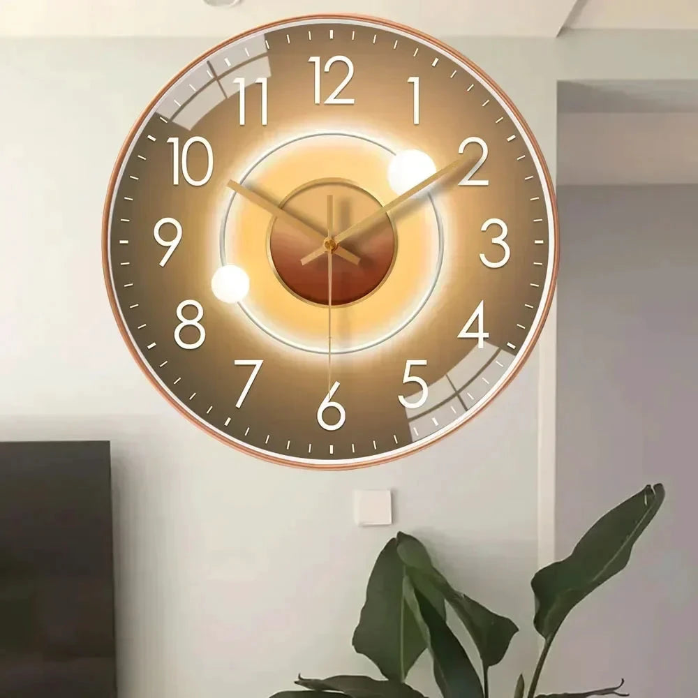 SilentTime - Digital Wall Clock in Classic Style - 8 Inch Bowlift by Bowlift