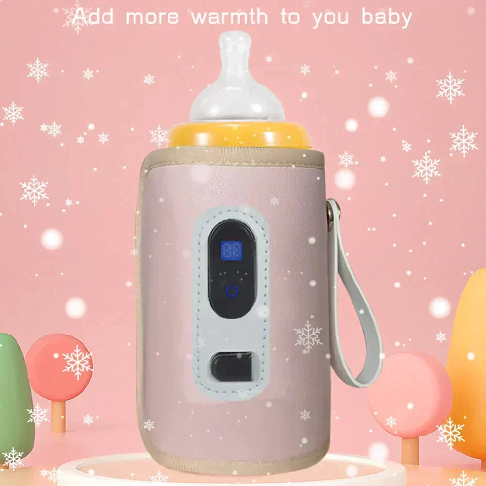 WarmEasy Portable Bottle Warmer – USB Rechargeable with Digital Display by BowLift