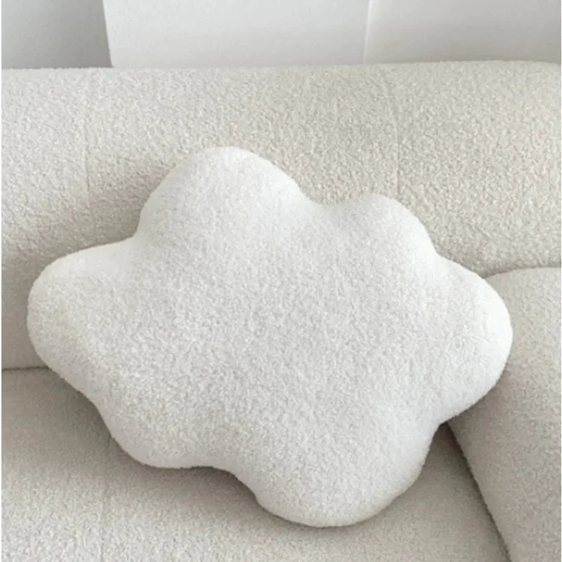 Nordic Bouclé Abstract Cushion – Minimalist Plush Pillow by Bowlift