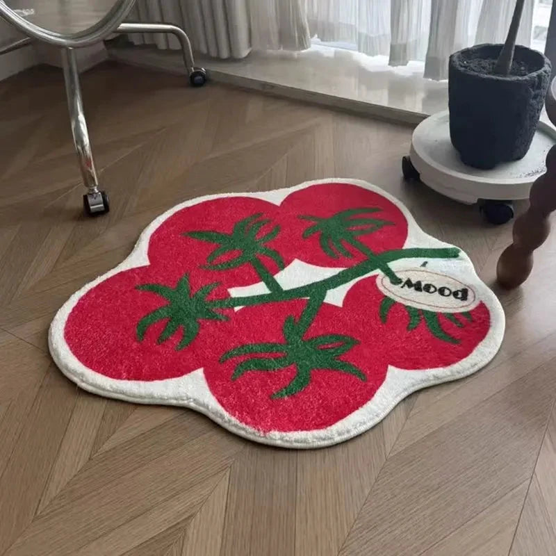 Red Tomatoes Rug by Bowlift