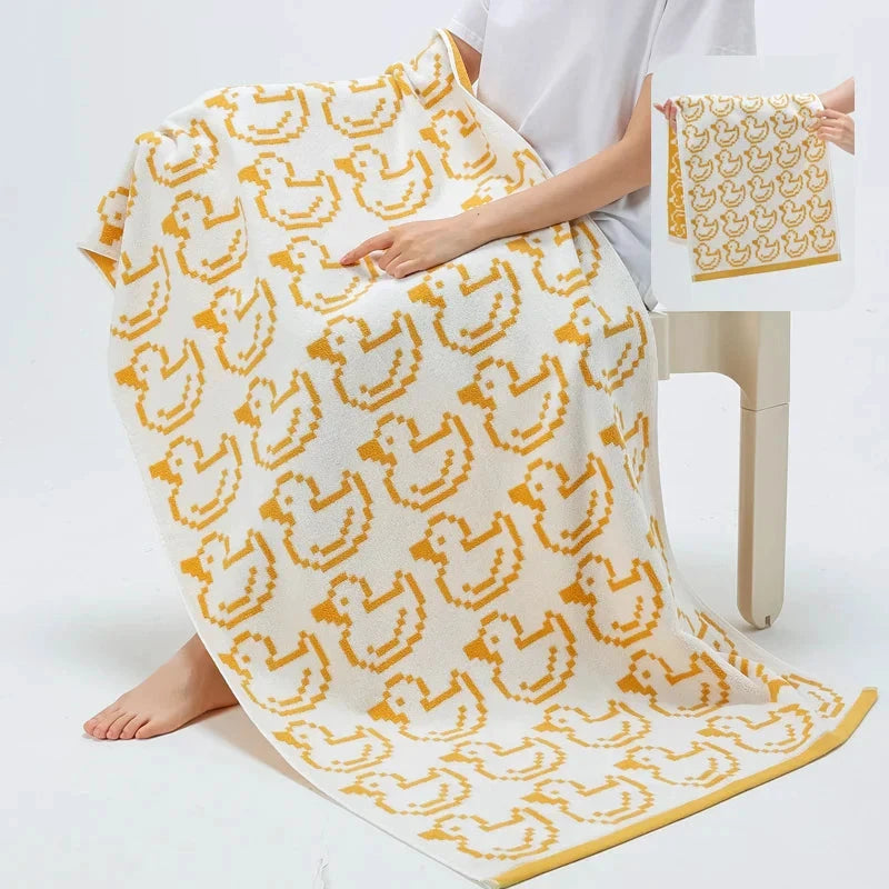 Reversible Animal Print Cotton Towel by Bowlift