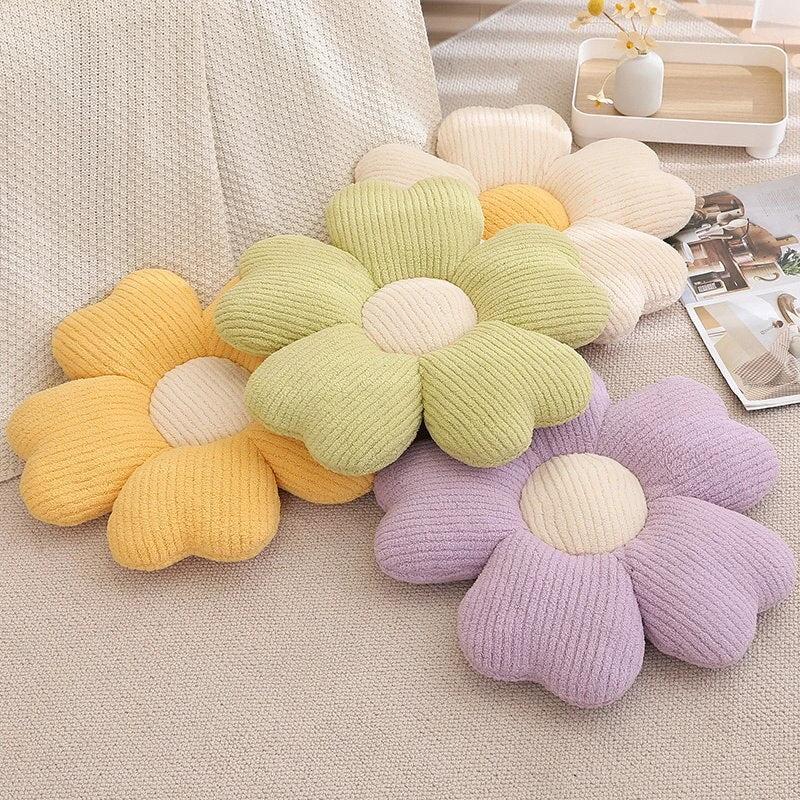 Fluffy Clover Flower Cushion by Bowlift