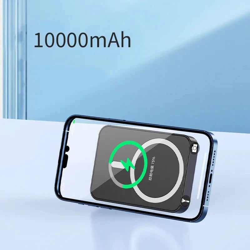 Magnetic Wireless Power Bank with Kickstand by BowLift
