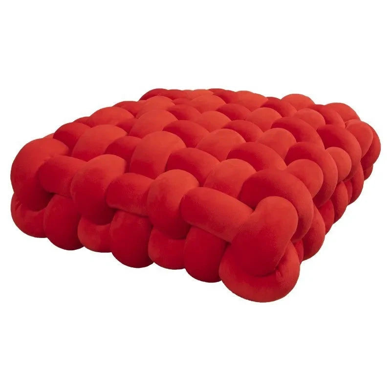 Chunky Woven Knot Cushion by Bowlift