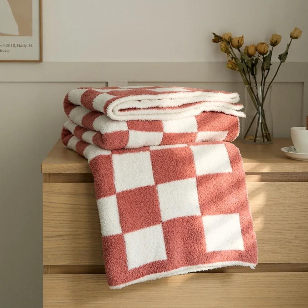 COLOURFUL CHECKERBOARD THROW by Bowlift