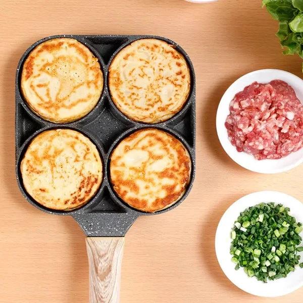 QuickCook - Frying pan with more sections and transparent handle Bowlift by Bowlift