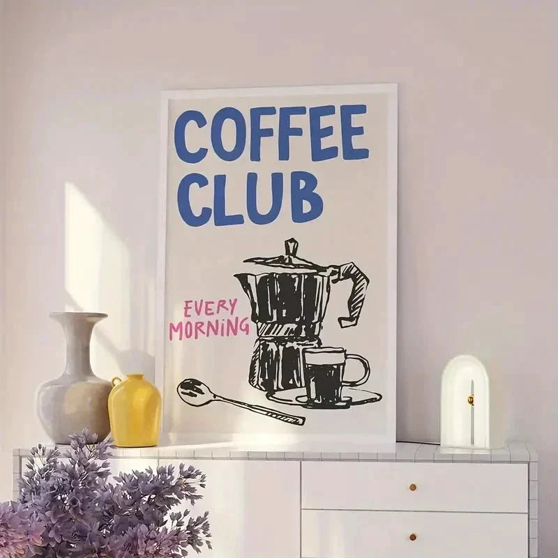 Coffee Club Wall Art by Bowlift