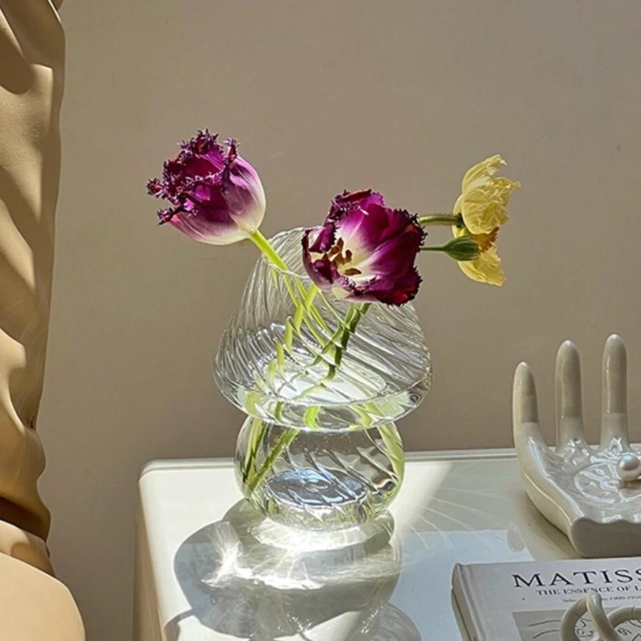 Nordic Stripy Glass Vase by Bowlift