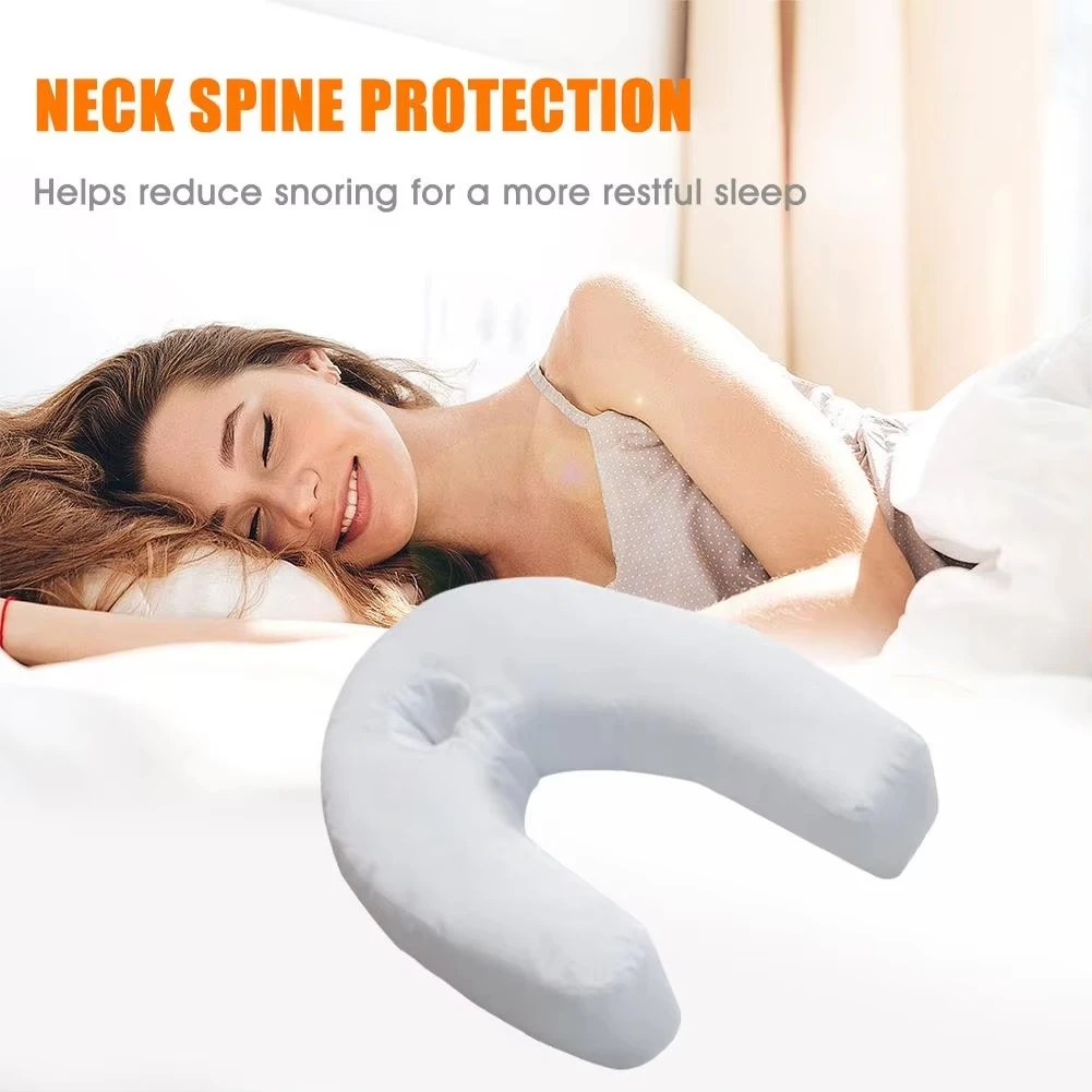 U-Shaped Side Sleeper Pillow for Neck and Spine Support by BowLift