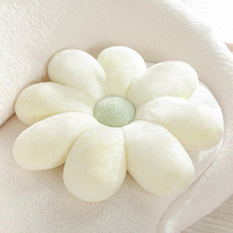 Fluffy Daisy Cushion - Pastel by Bowlift