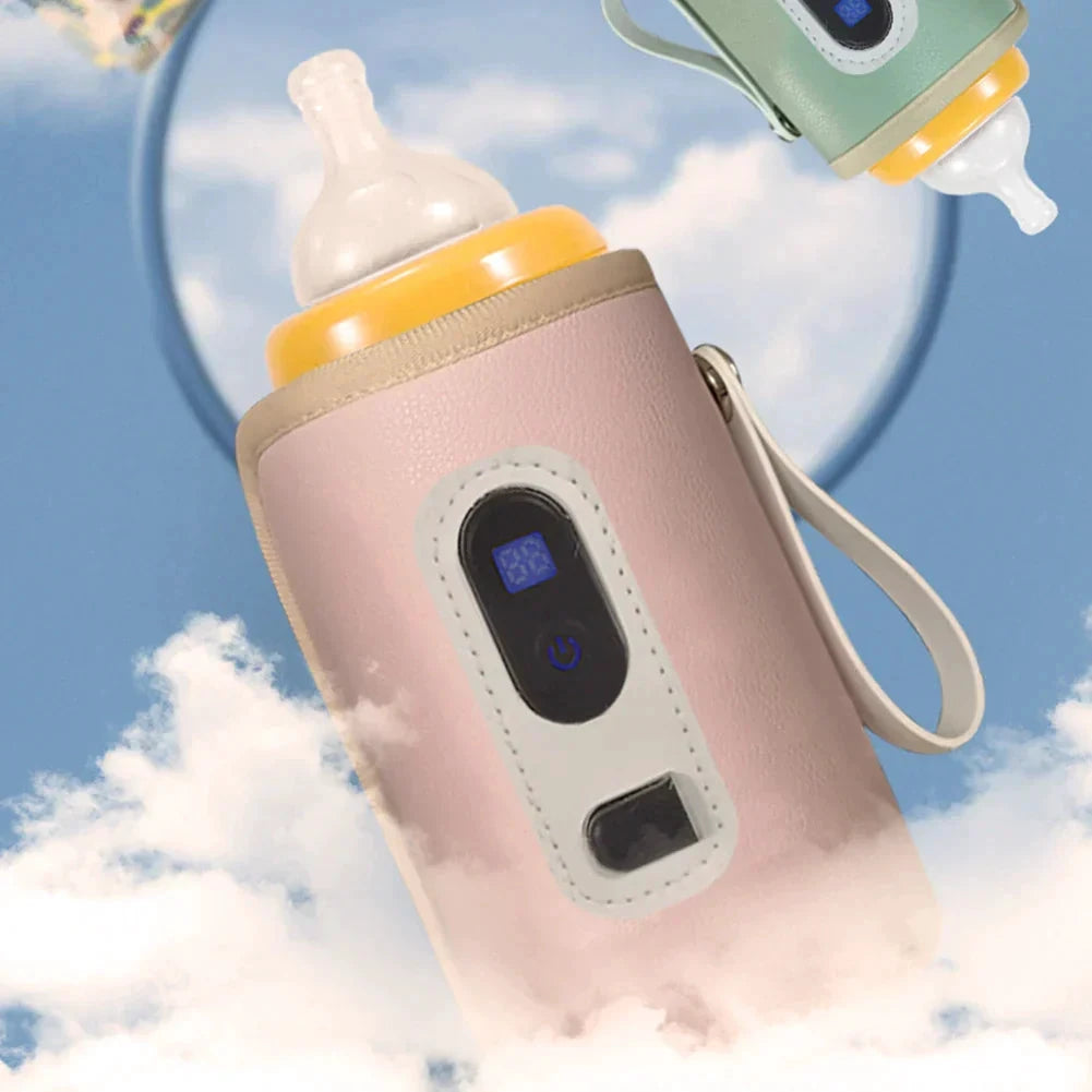 WarmEasy Portable Bottle Warmer – USB Rechargeable with Digital Display by BowLift