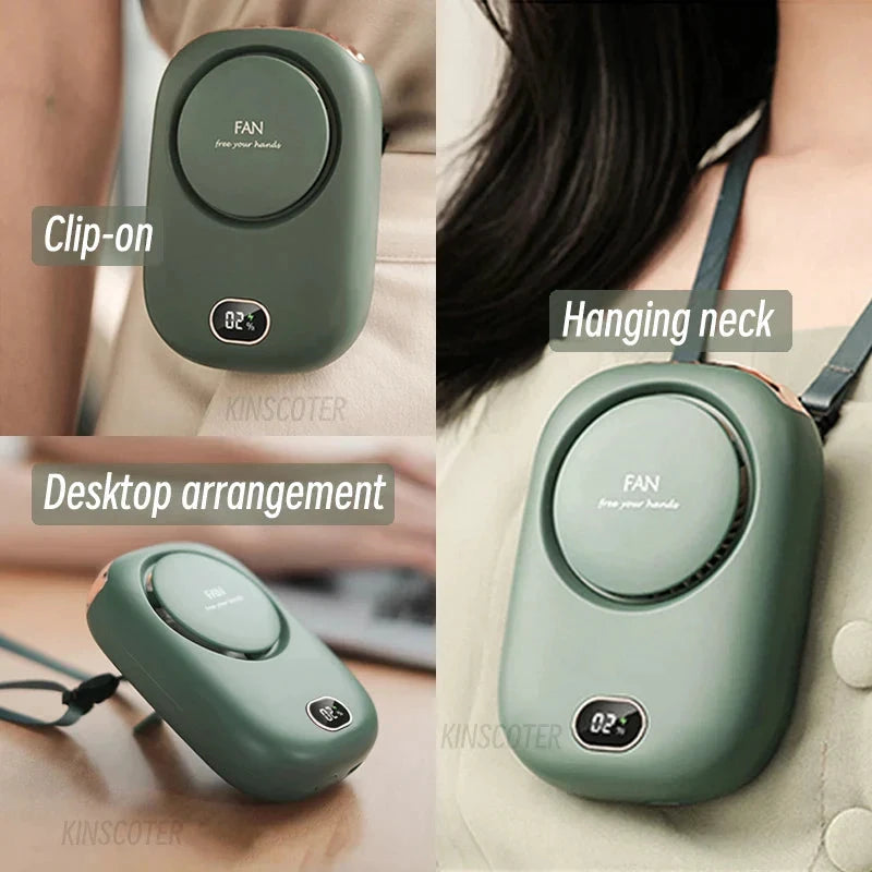 VENTIWISE Mini Fan | 3-Speed Turbo | LED Display & Battery 2000 mAh | Compact & Rechargeable by BowLift