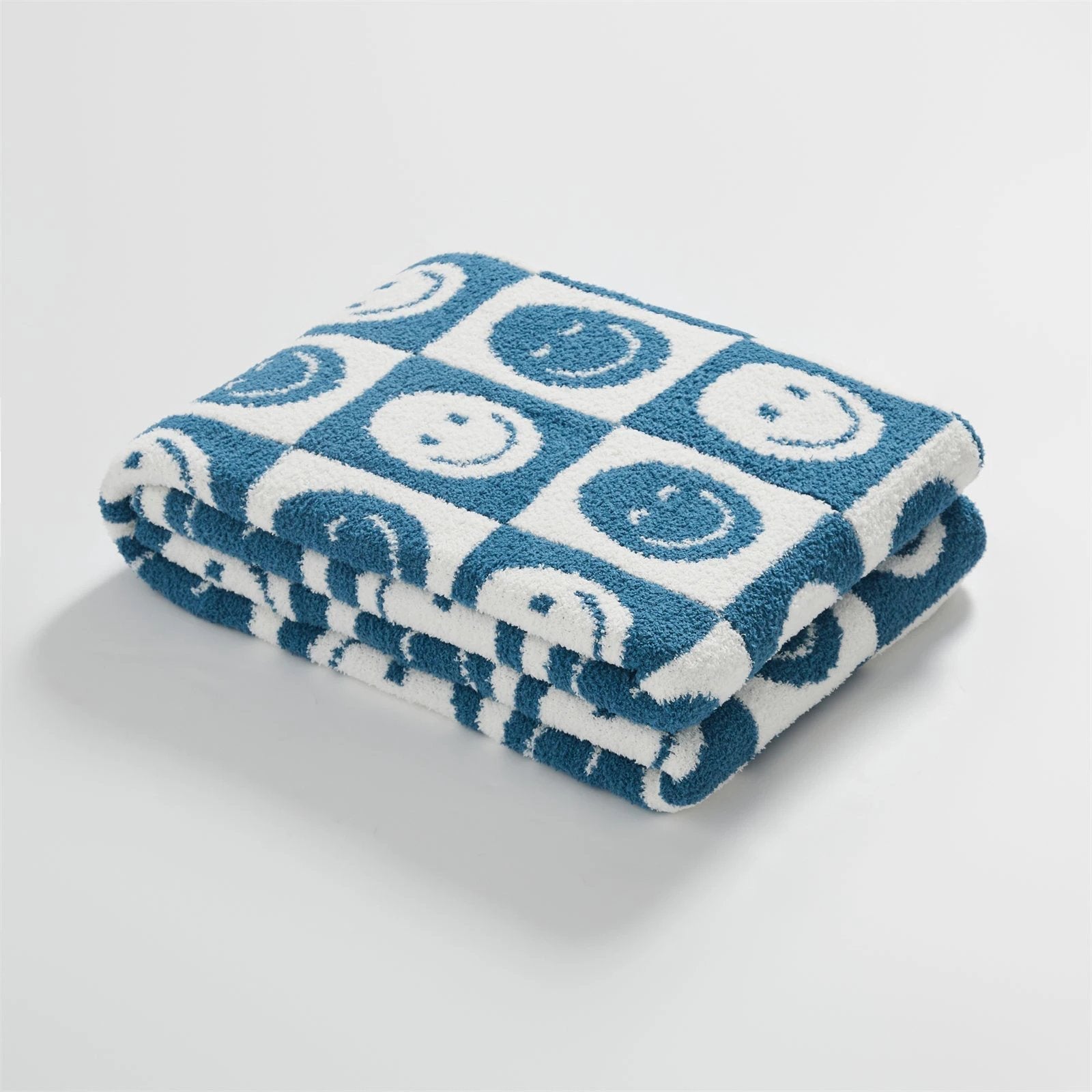 Smiley Checkered Blanket by Bowlift