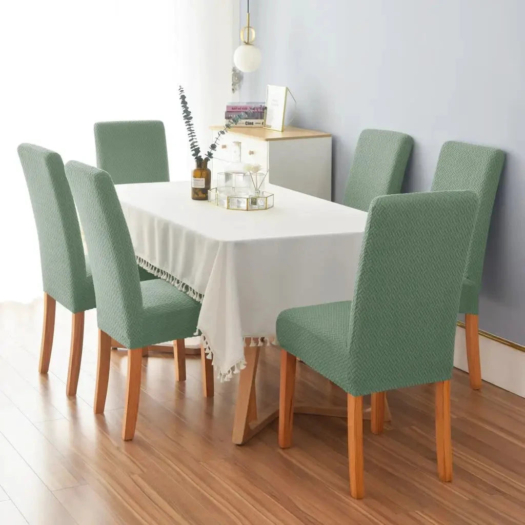 Chair Cover Velvona | Elastic & Thick Padded | Jacquard Stretch Cover | Washable & Wrinkle-Free by BowLift