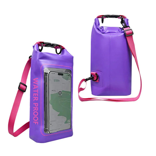 AquaVault Waterproof Dry Bag 2L | With Touchscreen Window | Outdoor Bag for Kayaking, Trekking & Water Sports by BowLift