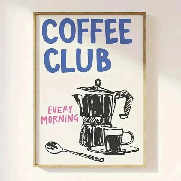 Coffee Club Wall Art by Bowlift