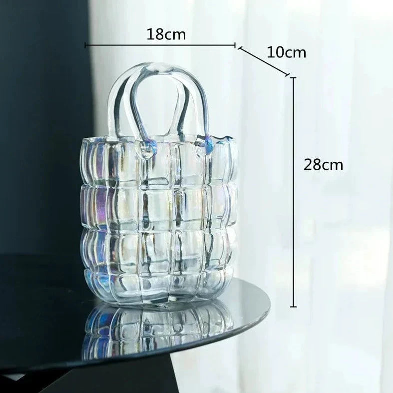Glass Bag Vase