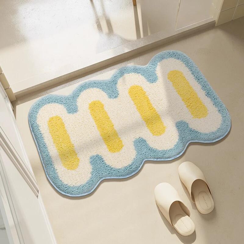 Geometric Tufting Bath Mat by Bowlift