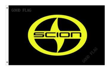 Scion Black Car Racing Flag 3X5 Ft Polyester Banner USA 90x150cm by flagsjustdoit