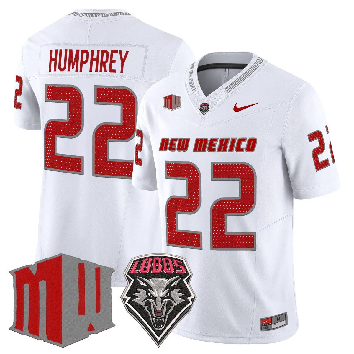 Scottre Humphrey Jersey #22 New Mexico Lobos 2025 Vapor Limited Stitched White by My Store NCAA Football Jerseys
