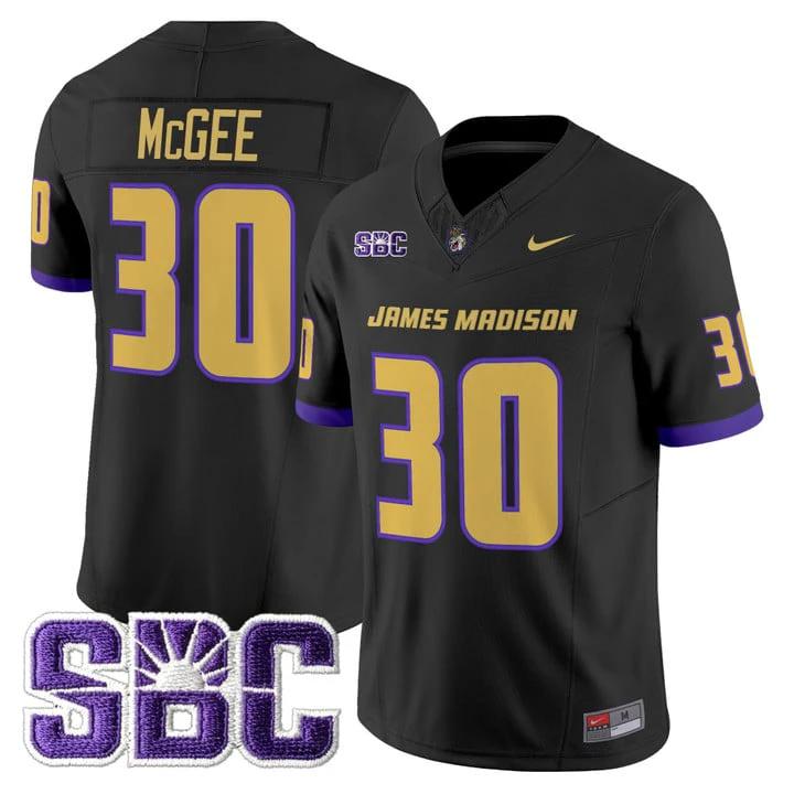 Scotty McGee Jersey #30 James Madison Dukes 2025 Vapor Limited Stitched by My Store NCAA Football Jerseys