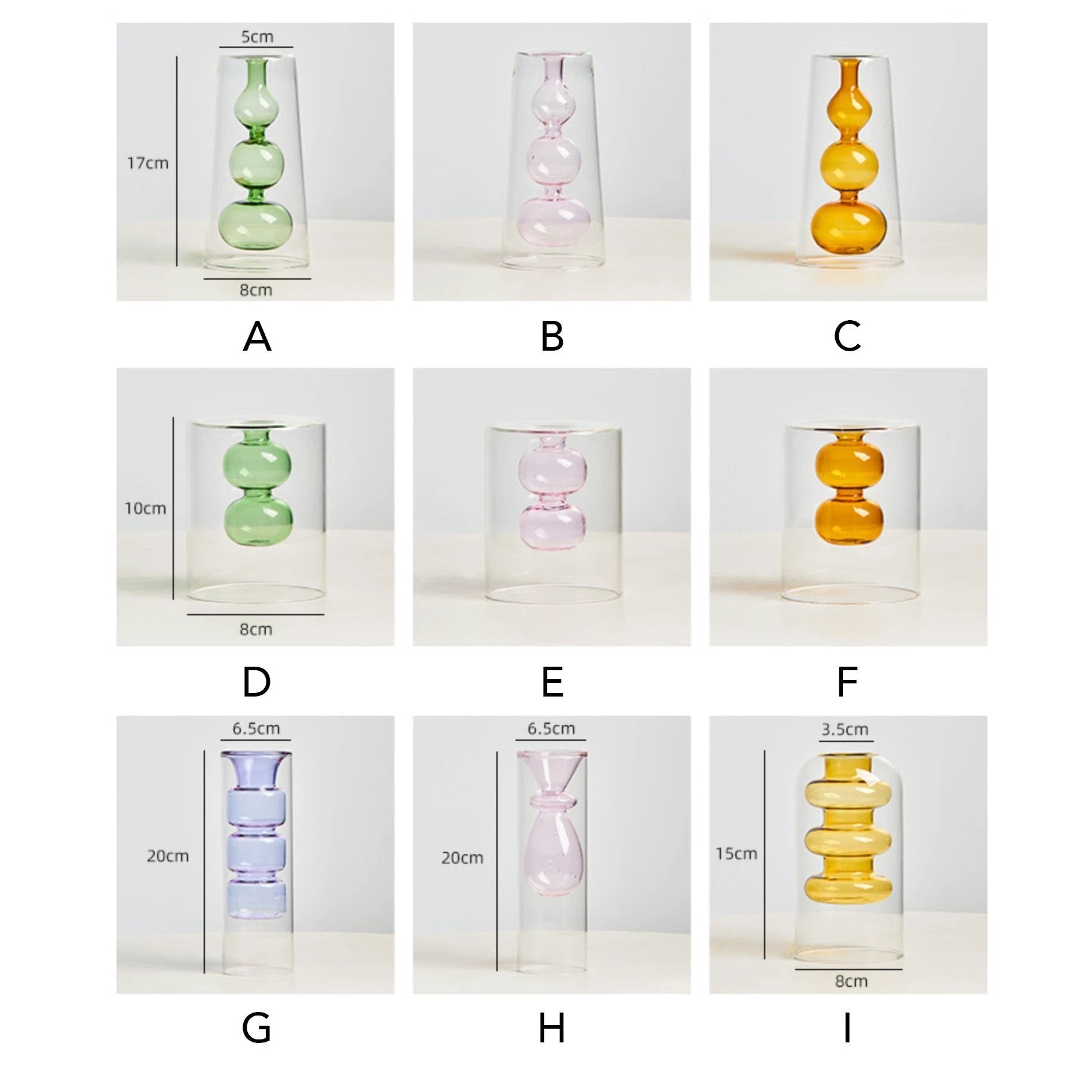 Bubbly Glass Vases by Bowlift