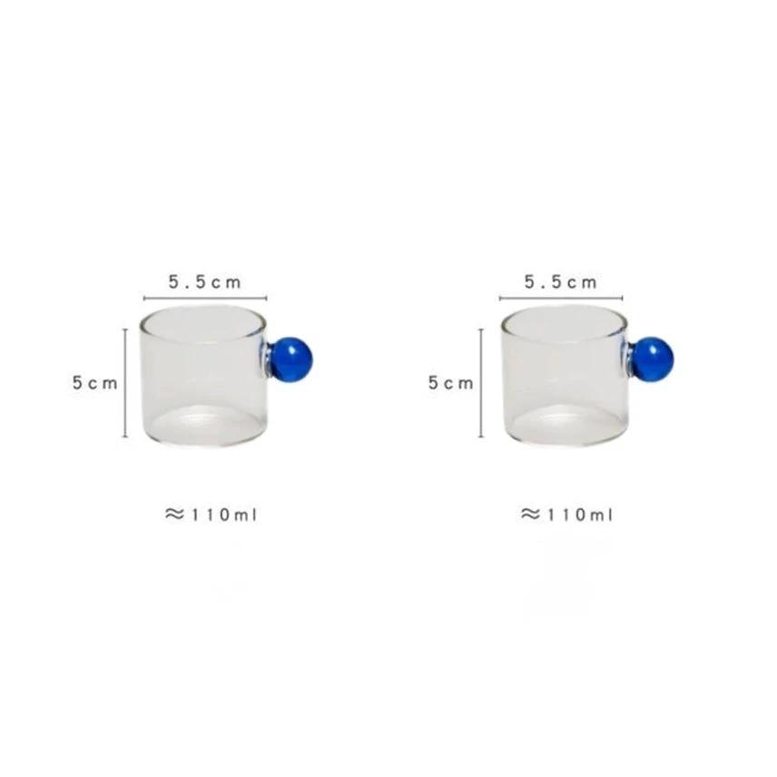Globe Handle Glass Espresso Cup by Bowlift
