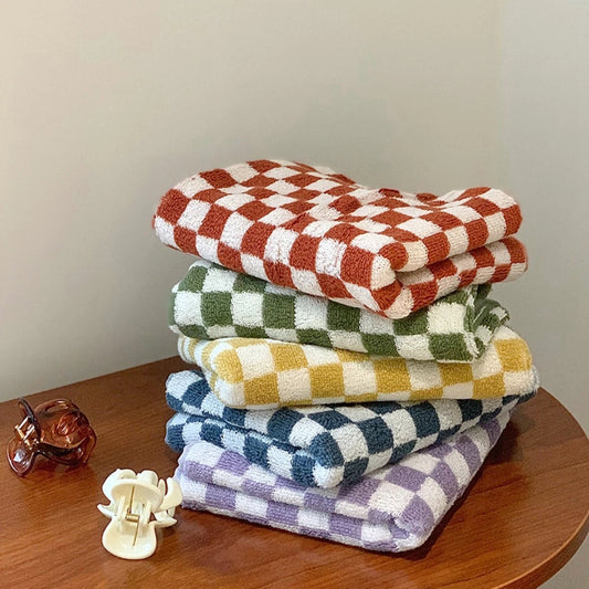 Colourful Checkerboard & Stripe Towels by Bowlift