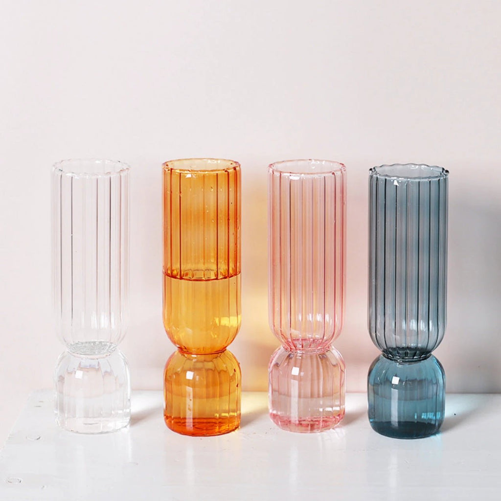 Scallop Cylinder Glass Vase by Bowlift