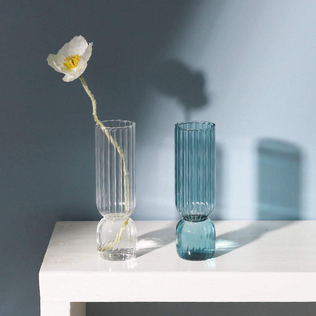 Scallop Cylinder Glass Vase by Bowlift