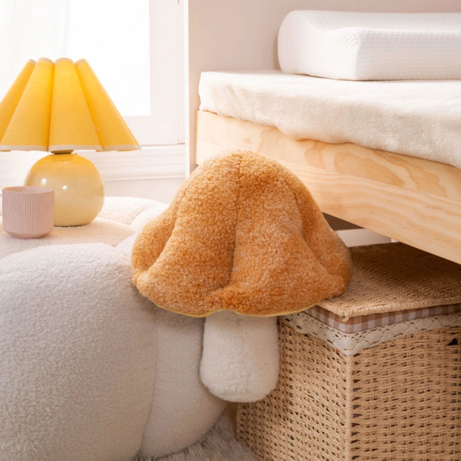 Fluffy Mushroom Cushion by Bowlift