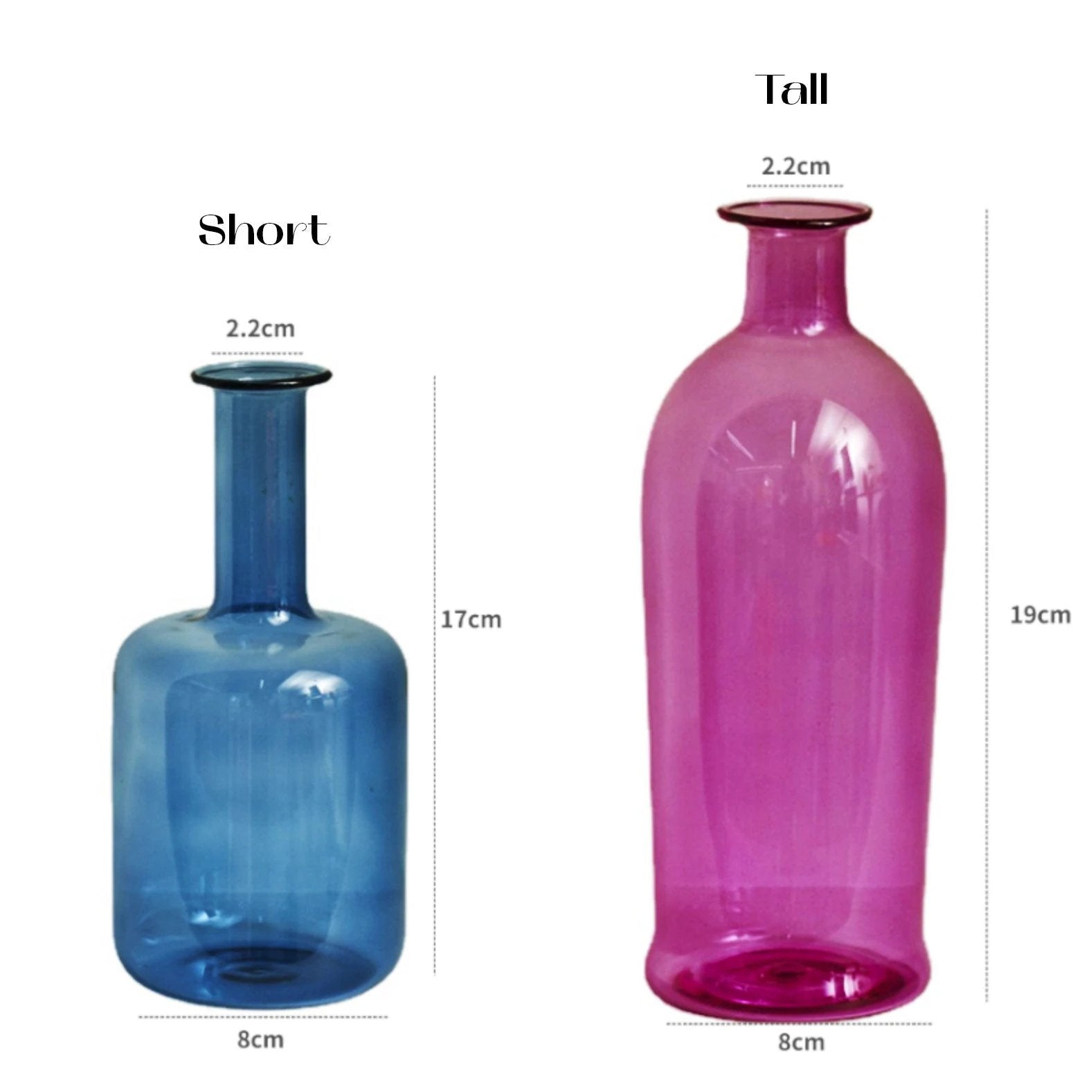 Colourful Bud Glass Vase by Bowlift