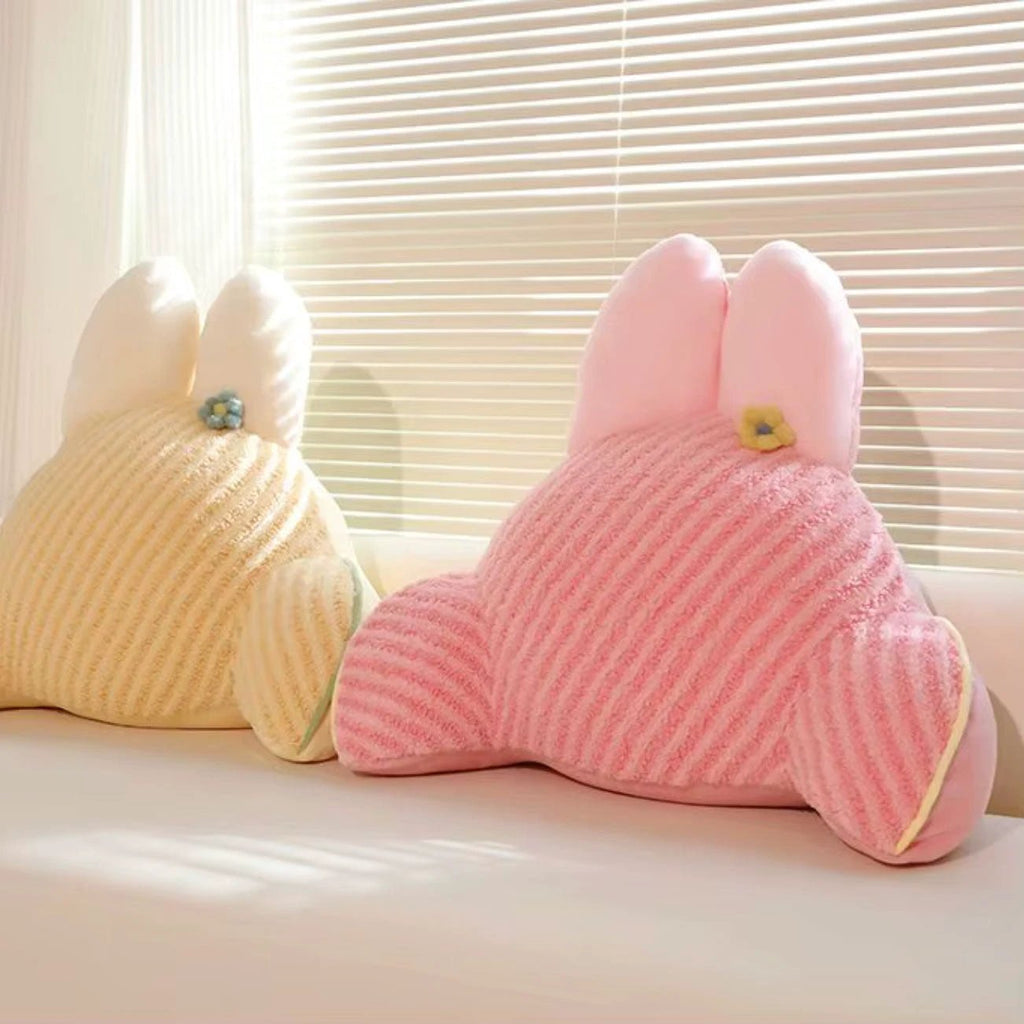 Rabbit Throw Pillow – Cute Bunny Shaped Cushion by Bowlift