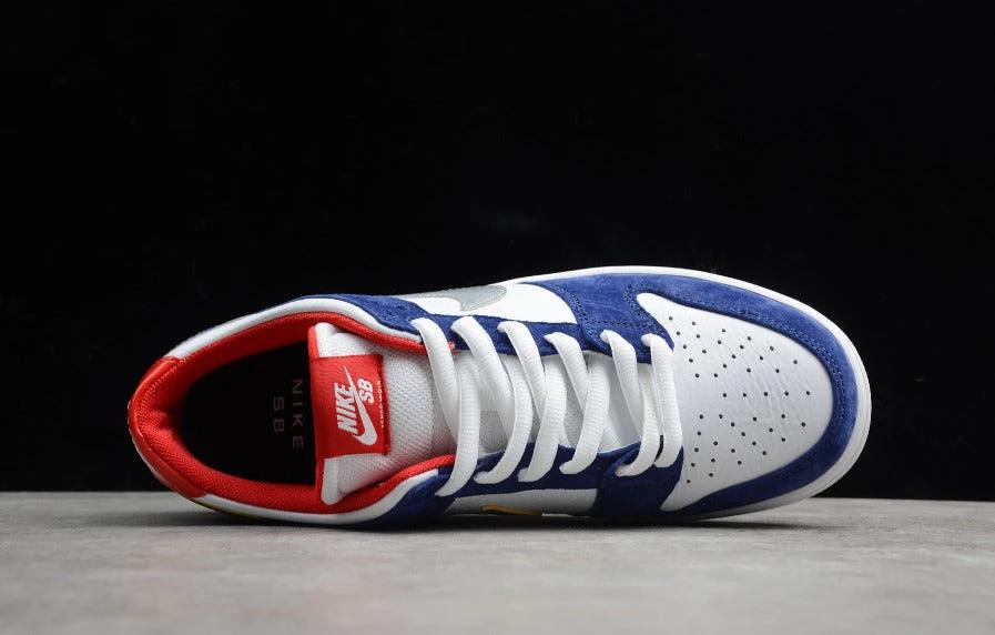 NK Dunk Low Royal Blue Metallic Silver Red by Air Jordan